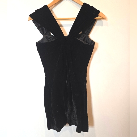 Vintage 90s JS Collections velvet mini dress, size 6 - Picture 6 of 6